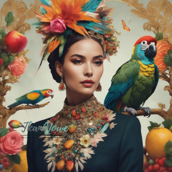 Lady with Parrots